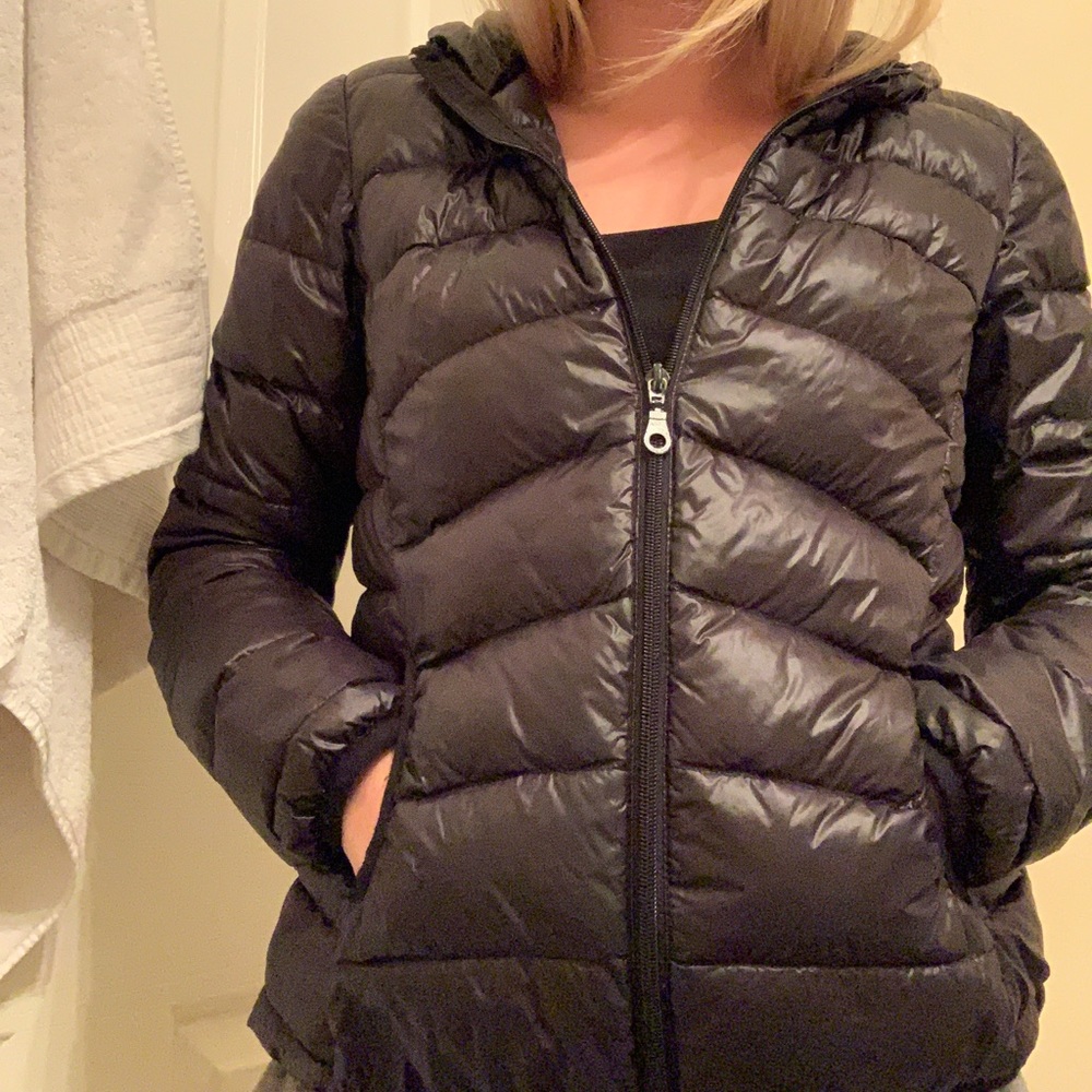 Black puffer jacket